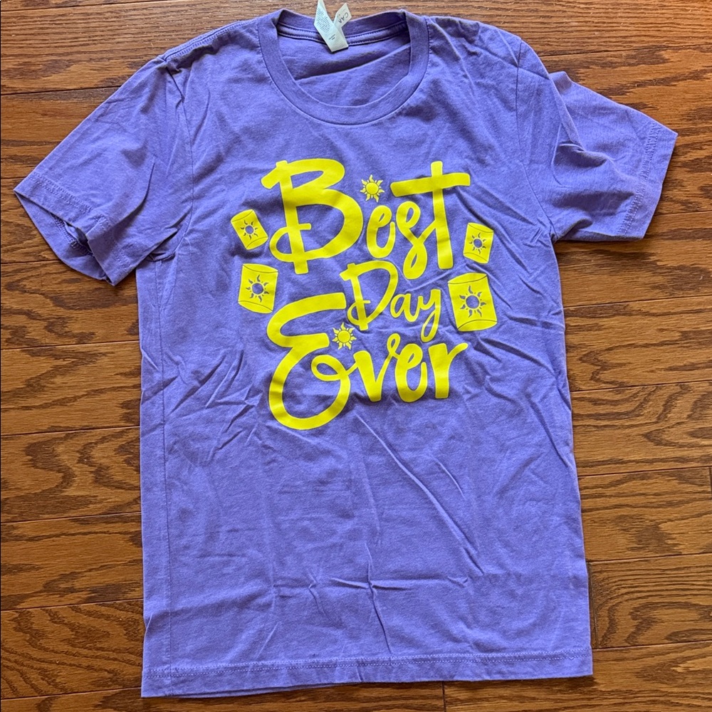 Bella Canvas Lavender Tee with Sunny Yellow Print